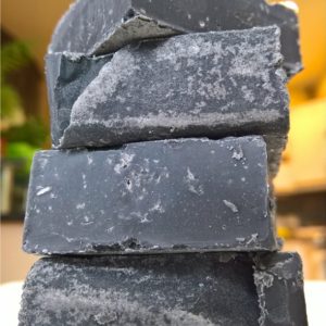 Charcoal and salt face soap